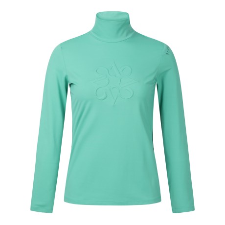 여성 변형 카라 심볼 로고 하이넥 긴팔 이너 티셔츠