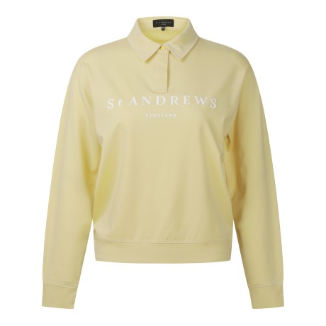 여성 배색 스티치 오버핏 긴팔 티셔츠