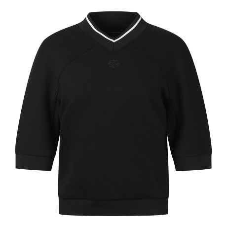 여성 더블 본딩 입체 소매 패턴 티셔츠