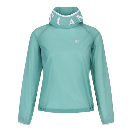 여성 후드 로고 프린트 패커블 아노락 점퍼