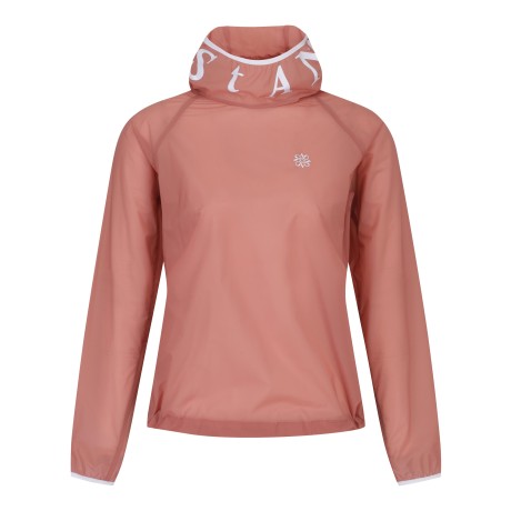 여성 후드 로고 프린트 패커블 아노락 점퍼