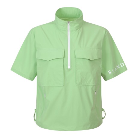 여성 포켓 루즈핏 반팔 아노락