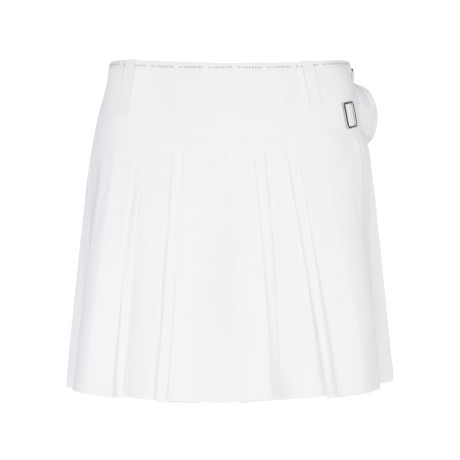 여성 탈착 볼 주머니 벨트 포인트 플리츠 큐롯 스커트