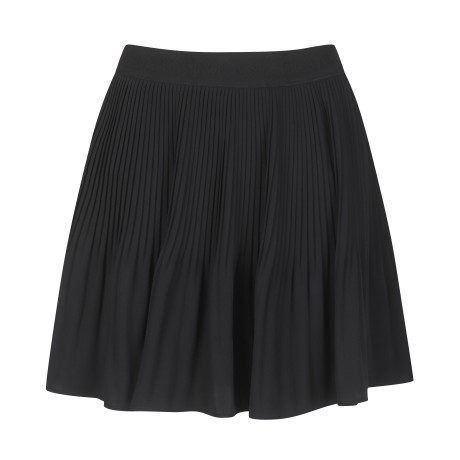 여성 탈착 파우치 울밴드 플리츠 큐롯 스커트