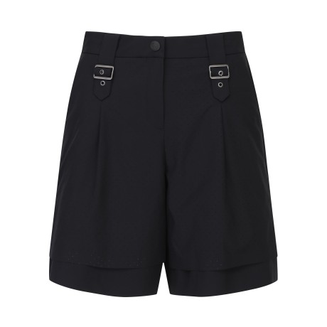 여성 별 심볼 자수 레이어 냉감 하프 팬츠