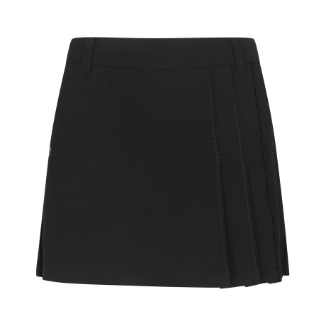 여성 자수 포인트 플리츠 믹스 숏팬츠