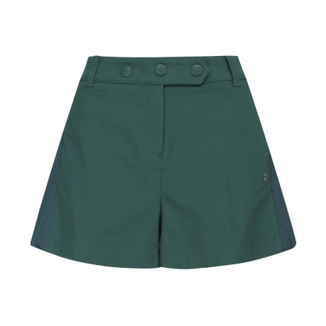 여성 우븐 배색 A라인 핏 숏팬츠