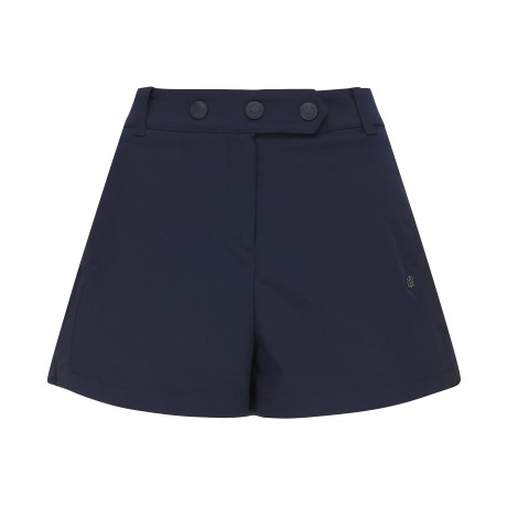 여성 우븐 배색 A라인 핏 숏팬츠