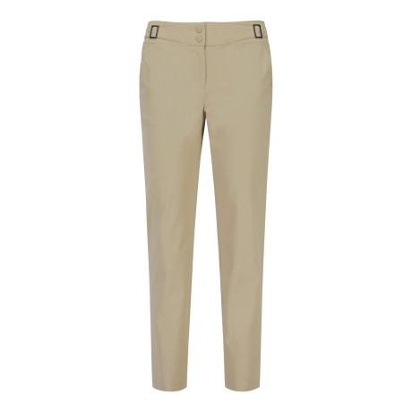 여성 오비 벨트 포인트 9부 슬림핏 팬츠