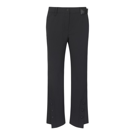 여성 탈착 벨트 밑단 포인트 부츠컷 팬츠