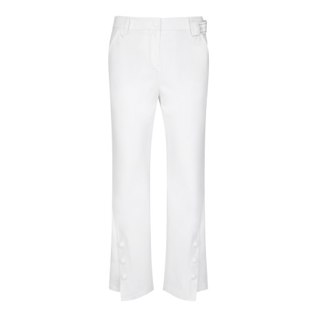 여성 탈착 벨트 밑단 포인트 부츠컷 팬츠