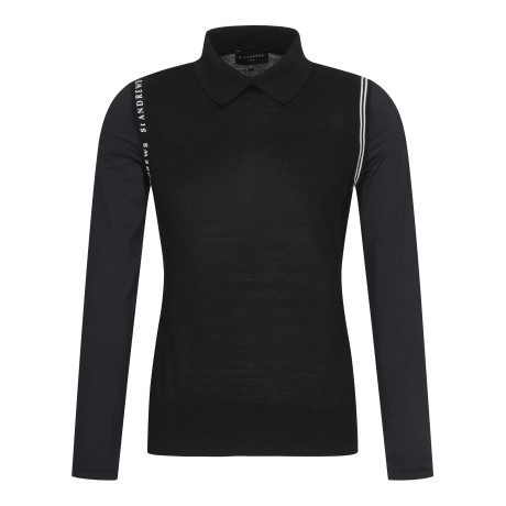 여성 냉감 슬리브 백 심볼 니트