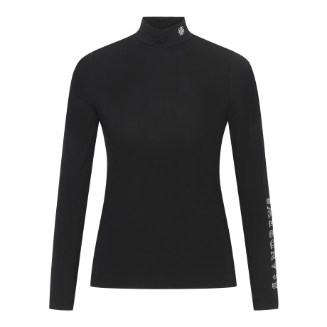 여성 로고 프린트 포인트 긴팔 이너 티셔츠