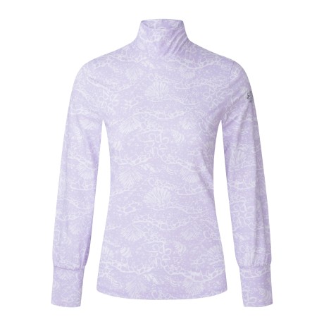 여성 하이넥 패턴 프린트 냉감 긴팔 이너 티셔츠