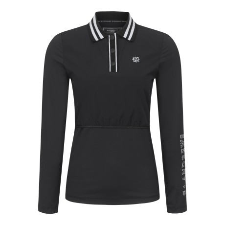 여성 니트 카라 기능성 우븐 긴팔 티셔츠