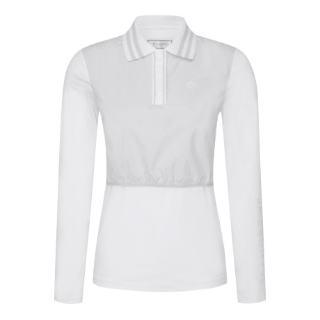 여성 니트 카라 기능성 우븐 긴팔 티셔츠