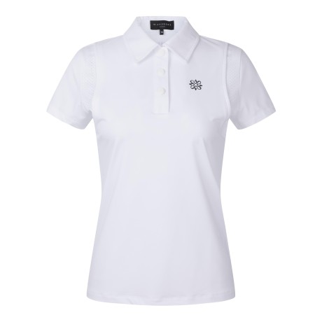 여성 암홀 펀칭 포인트 카라 반팔 티셔츠