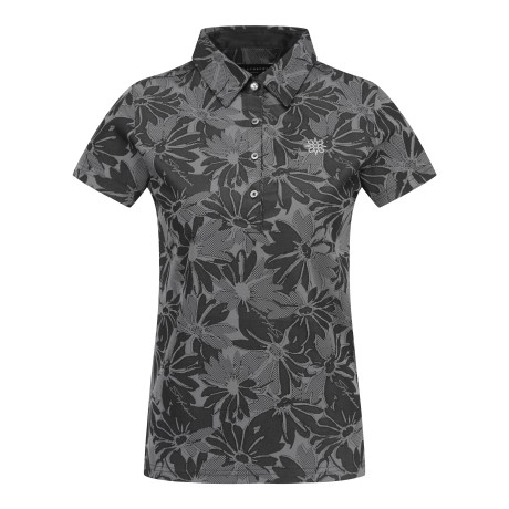 여성 글리터 마가렛 플라워 자가드 반팔 티셔츠