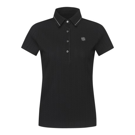 여성 엠보 자가드 반팔 티셔츠