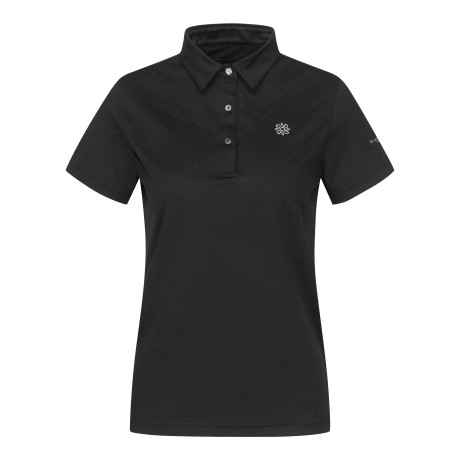 여성 크로싱 로고 자가드 반팔 티셔츠