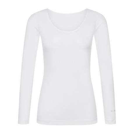 여성 로고 포인트 UV 메쉬 U넥 긴팔 티셔츠