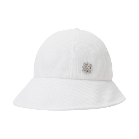 여성 큐빅 별 심볼 트위드 버킷햇