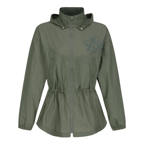 여성 별 심볼 허리 스트링 홑겹 바람막이