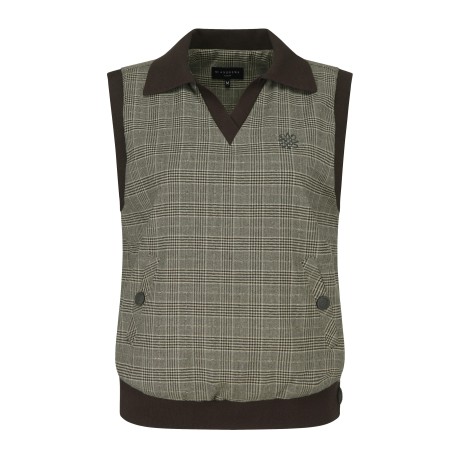 여성 심볼 V넥 아노락 베스트