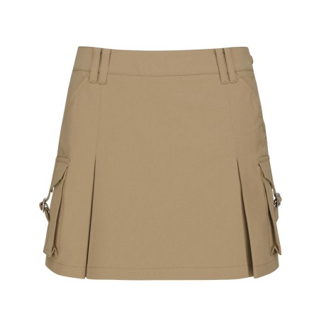 여성 사이드 카고 포켓 플리츠 큐롯 스커트