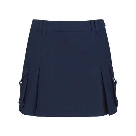 여성 사이드 카고 포켓 플리츠 큐롯 스커트