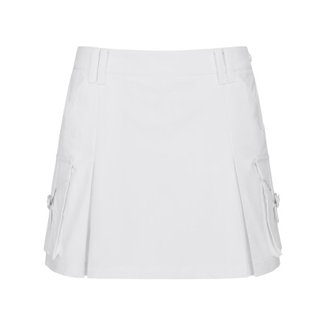 여성 사이드 카고 포켓 플리츠 큐롯 스커트