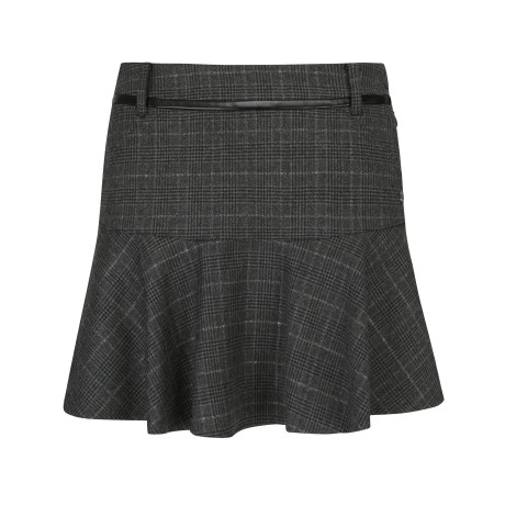 여성 레더 배색 훌 큐롯 스커트