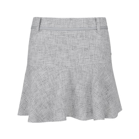 여성 레더 배색 훌 큐롯 스커트