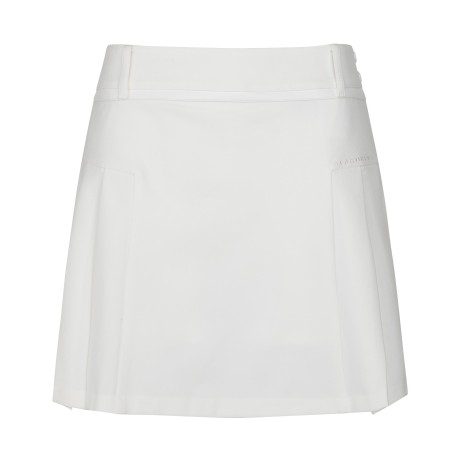 여성 레더 배색 사이드 플리츠 큐롯 스커트