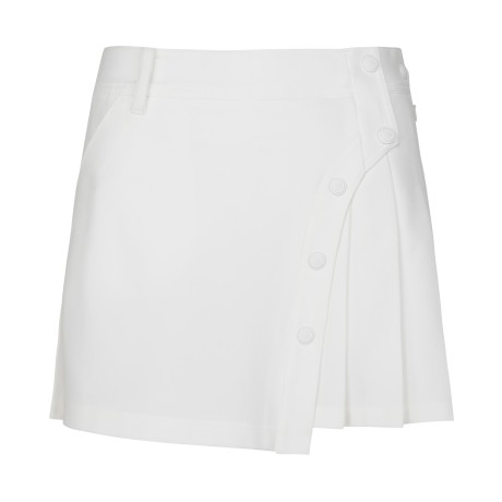 여성 리벳 포인트 솔리드 플리츠 큐롯 스커트