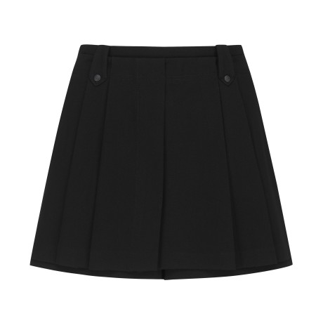 여성 심플 플리츠 A라인 숏팬츠
