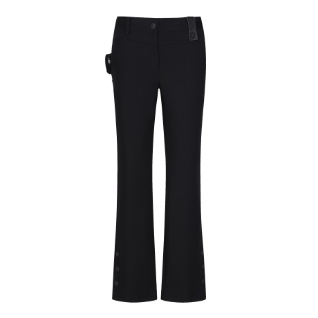 여성 사이드 버튼 포켓 포인트 부츠컷 팬츠