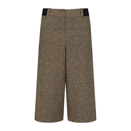 여성 니트 밴딩 트위드 와이드 팬츠