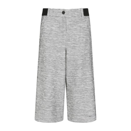 여성 니트 밴딩 트위드 와이드 팬츠