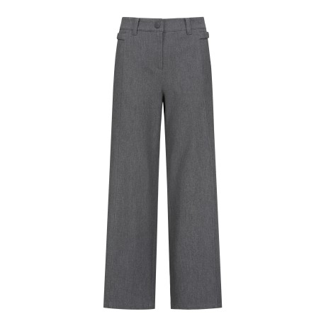 여성 미니멀 절개 와이드 팬츠