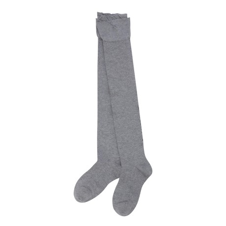 여성 글리터 프릴 니하이 삭스