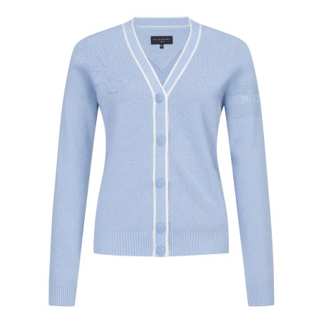 여성 별 심볼 컬러 라인 캐시미어 니트 가디건