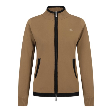 여성 심볼 컬러 믹스 방풍 집업 가디건