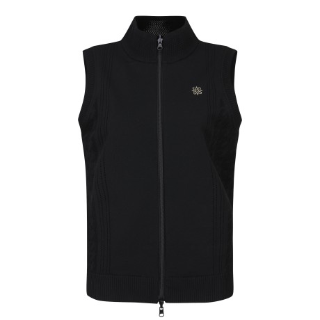 여성 리버서블 집업 니트 베스트