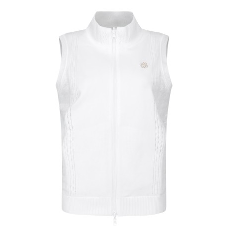 여성 리버서블 집업 니트 베스트