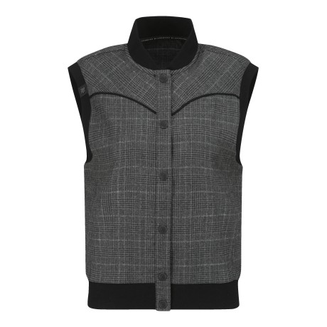 여성 요크 바이어스 트위드 저지 베스트