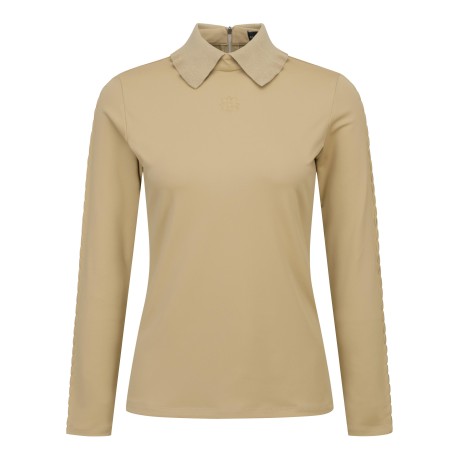 여성 별 심볼 니팅 카라 소프트 긴팔 티셔츠