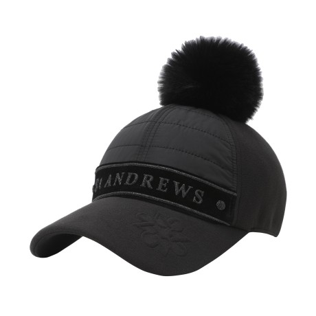 여성 별 심볼 워딩로고 퀼팅 볼캡