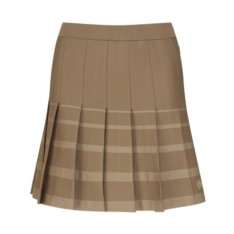 여성 글리터 라인 블록 플리츠 스커트