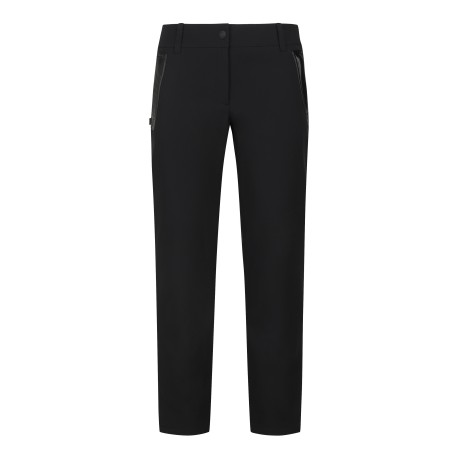 여성 레더 포인트 슬림핏 기모 팬츠